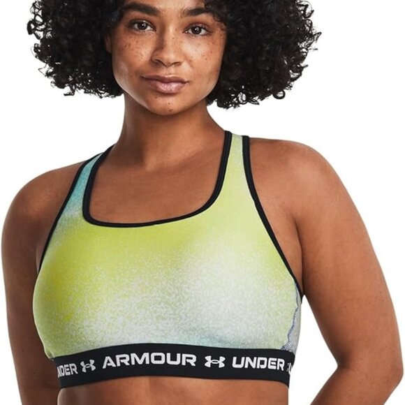 NEW Under Armour Women's Crossback Mid Print Sports Bra XS 136104 - Picture 1 of 4